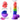 7.67in Silicone Rainbow Soft Dildo For Gay LGBT Anal Vaginal Breasts Strap ons Dildo