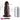 7.2in Realistic Anal Thick Ebony Silicone Lifelike Textured Dildo Anal Trainer