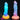 8.66in Mushroom Head Silicone Soft Glowing Luminous Knot Dildo Massager