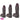 7.08in 7.48in 8.26in Ebony Real Silicone Soft Dildo Female Masturbation Toy