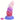 6.69in Fantasy Rainbow Silicone Curved Anal Plug Dildo For Private Use
