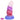 6.69in Fantasy Rainbow Silicone Curved Anal Plug Dildo For Private Use