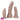 4.06in 4.72in 7.09in Removable Triple Ended Soft Silicone Strap on Dildo