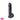 7.87in Ebony Real Uncut Silicone Soft G Spot Dildo Manual Suction Cup Dildo