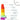 6.89in Body-Safe Silicone Rainbow Soft Realistic Harness Compatible Dildo